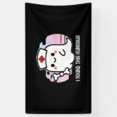Ik vond deze grappige Halloween Nurse Ghost B Spandoek (Verticaal)