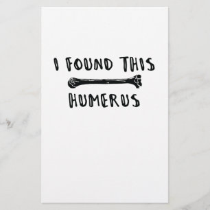 Ik vond deze Humerus Briefpapier