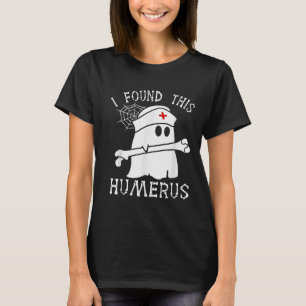 Ik vond deze Humerus Funny Ghost Nurse Halloween T-shirt