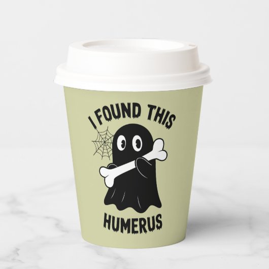 Ik vond deze Humerus Halloween Ghost Papieren Bekers (Voorkant)