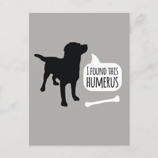 Ik vond deze Humerus hond met bot Funny Briefkaart