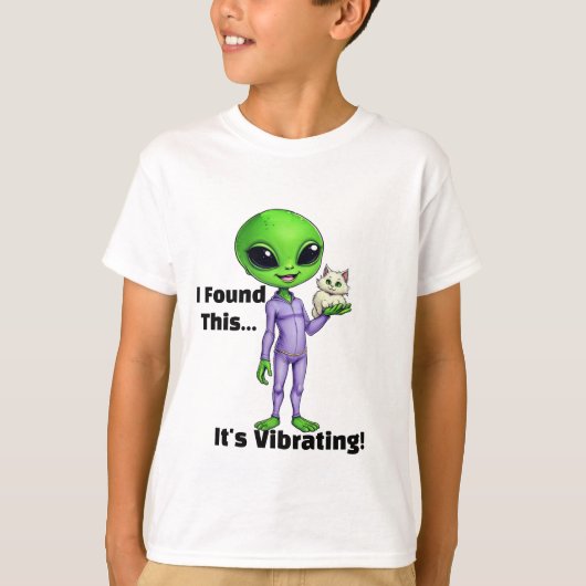 Ik vond dit een trilling grappig Alien Cat T-shirt (Voorkant)