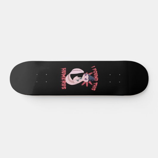 Ik vond dit Humerus Spooky Halloween Axolotl bot Skateboard (Horizontaal)