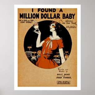 Ik vond een miljoen dollar Baby Poster
