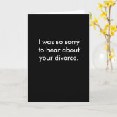 Ik vond het zo jammer om te horen over je scheidin kaart (Gele Bloem)