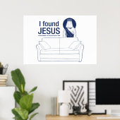 Ik vond jesus dat hij achter de bank zat. poster (Thuiskantoor)