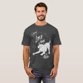 Ik vond Liefde in Hondenliefhebber van Labels en K T-shirt (Voorkant volledig)