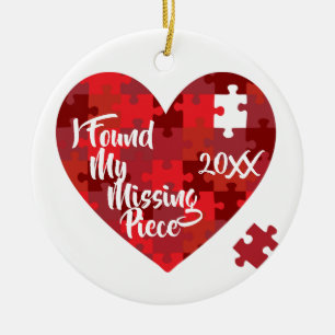 Ik vond mijn ontbrekende stuk - puzzelhart keramisch ornament