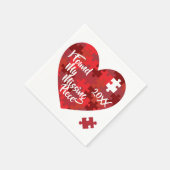 Ik vond mijn ontbrekende stuk - puzzelhart servetten (Hoek)