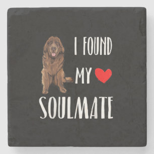 Ik vond mijn Soulmate Newfoundland Hondenliefhebbe Stenen Onderzetter