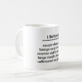 Ik voor E Behalve Holiday Koffiemok (Voorkant links)