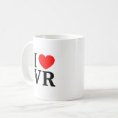 Ik ❤️ VR Ik HOU VAN VR Ik HEB VR hart Koffiemok (Voorkant links)