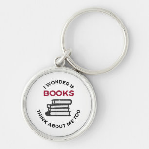 Ik vraag me af of boeken ook over mij denken - gra sleutelhanger