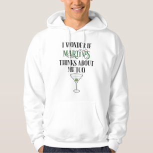 Ik vraag me af of Martinis ook aan mij denkt Hoodie