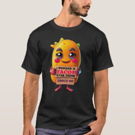 Ik vraag me af of taco's ooit aan me denken t-shirt