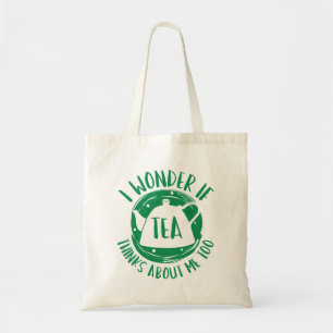 Ik vraag me af of Tea ook over mij denkt Tote Bag