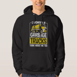 Ik vraag me af of vuilniswagens recycling outfit v hoodie