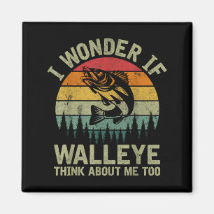 Ik vraag me af of Walleye aan me denken Visgrappen Magneet