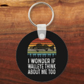 Ik vraag me af of Walleye denkt over mij Funny Wal Sleutelhanger (Voorkant)