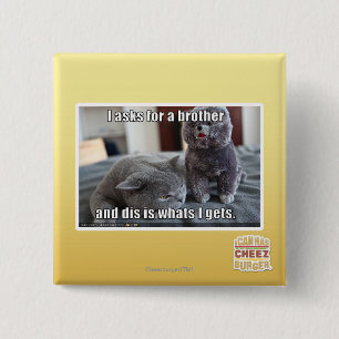 Ik vraag om een broer vierkante button 5,1 cm