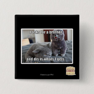 Ik vraag om een broer vierkante button 5,1 cm