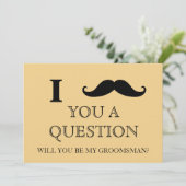 Ik vraag u of u mijn Groomsman zult zijn. IV. Kaart (Staand voorkant)