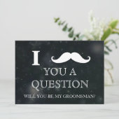 Ik vraag u of u mijn Groomsman zult zijn. IV. Kaart (Staand voorkant)