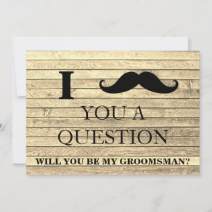 Ik vraag u of u mijn Groomsman zult zijn. Kaart