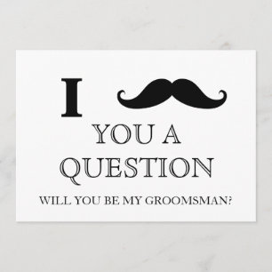 Ik vraag u of u mijn Groomsman zult zijn. Kaart