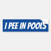 IK VREES IN POOLEN BUMPERSTICKER (Voorkant)