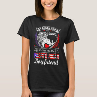 Ik vroeg God voor Puerto Ricaanse Boyvriend T-shirt