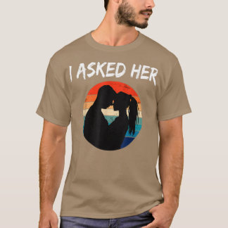 Ik Vroeg Haar Verloofde Trouw Aanzoek Verlovingsfe T-shirt