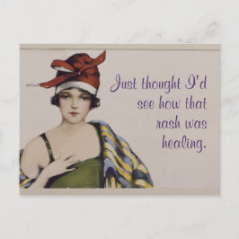 "Ik vroeg me gewoon af hoe dat huiduitslag heelt"  Briefkaart