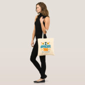Ik waardeer je moderne script aangepaste naam tote bag (Voorkant (model))