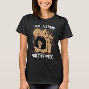 Ik wacht het hele jaar op deze week - Funny Sharks T-shirt