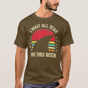 Ik wacht het hele jaar op deze week grappige haaie t-shirt
