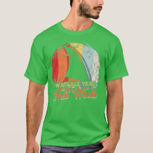 Ik wacht het hele jaar op deze week grappige haaie t-shirt