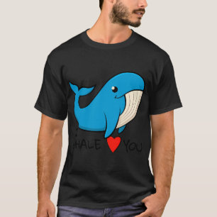 Ik walvis-lief je, grappige cartoonstijl illustrat t-shirt