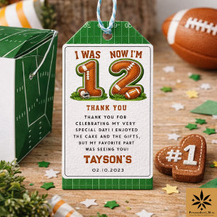 Ik was 1, nu ben ik 2 – Football America 2e verjaa Cadeaulabel