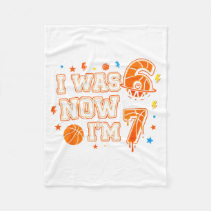 Ik was 6 Ik ben 7 Basketbal Grappige 7e Verjaardag Fleece Deken