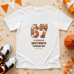 Ik Was 6 Nu Ben Ik 7 Basketbal – 7e Verjaardagsfee T-shirt