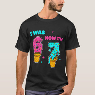 Ik was 6 nu ben ik 7 jaar verjaardag 67 meme voor t-shirt