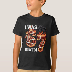 Ik was 6 nu ben ik 7 oude voetbal druppel 7de verj t-shirt