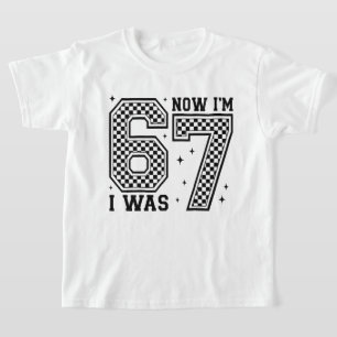 Ik Was 6 Nu Ben Ik 7 Schaakbord Nummer Verjaardag T-shirt