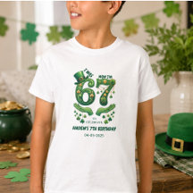 Ik Was 6 Nu Ben Ik 7 St. Patrick's Day Jongen Verj