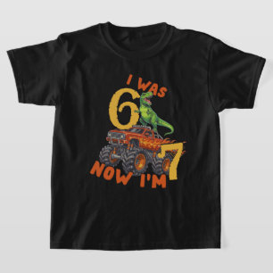 Ik Was 6 Nu Ben Ik 7 T-rex Monstertrucks T-shirt