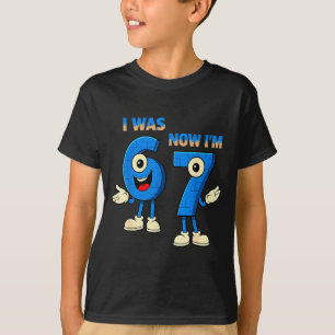 Ik was 6 Nu ben ik 7e Verjaardag Grappig 67 Italia T-shirt