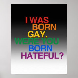 IK WAS BORN GAY, WAREN JULLIE HATEFUL GEBOREN? POSTER