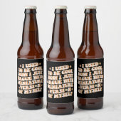 Ik was cool nu ik ruzie met mijn mini-versie bier etiket (Flessen)