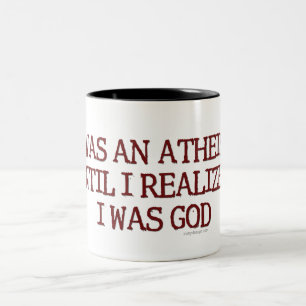 Ik was een atheïst tweekleurige koffiemok